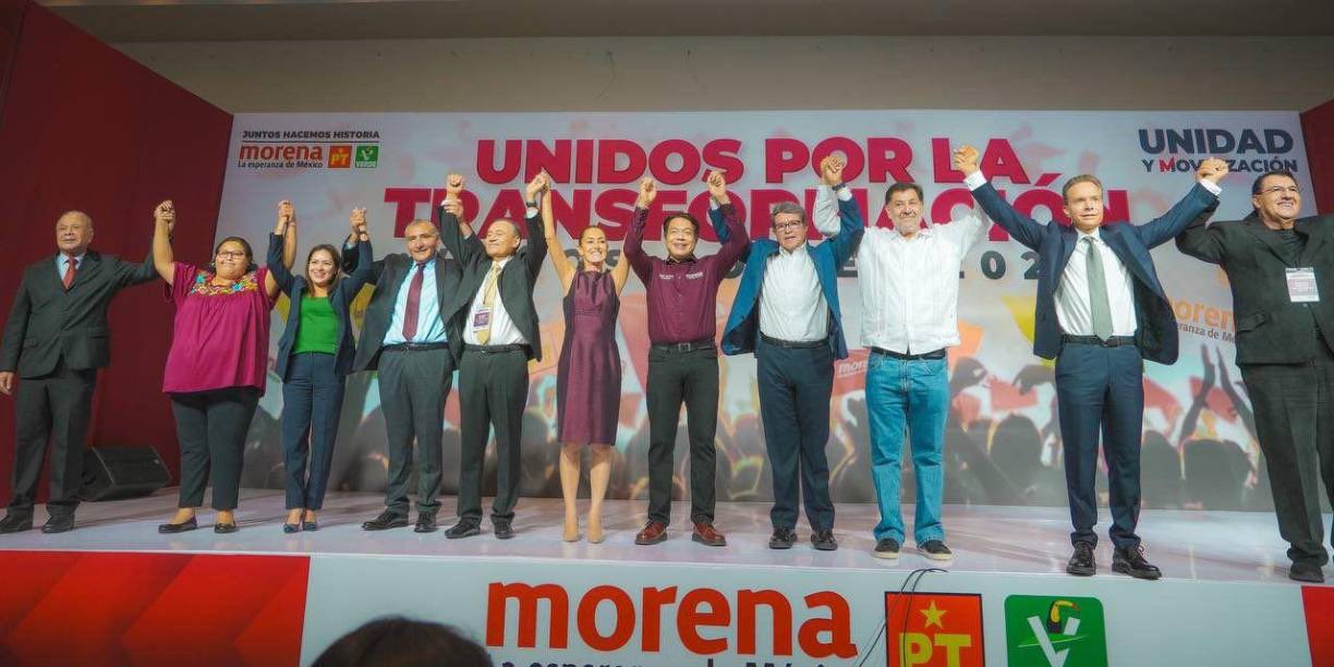 Sheinbaum, en su primer mensaje como candidata manifestó que: “¡Va haber presidenta de la República!”. En su partido Morena la exalcaldesa logró en promedio 39.4% de las preferencias, casi 14 puntos porcentuales arriba de Marcelo Ebrard, que quedó segundo con 25.8%.