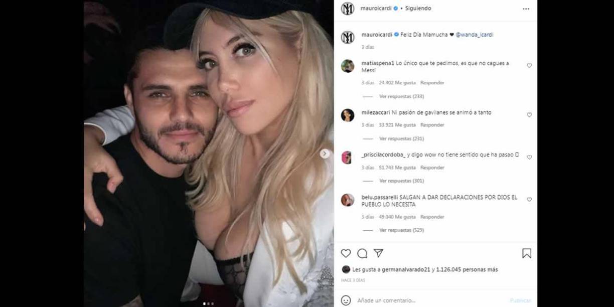 Las fotos y mensajes de Mauro Icardi en su cuenta de Instagram después de que Wanda Nara lo perdonara.