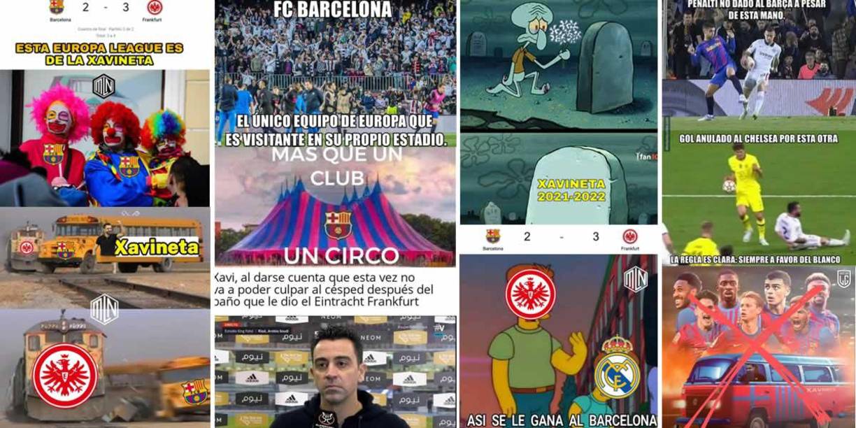 Los memes destrozan a la Xavineta tras la eliminación del Barcelona en los cuartos de final de la Europa League contra el Eintracht Frankfurt.