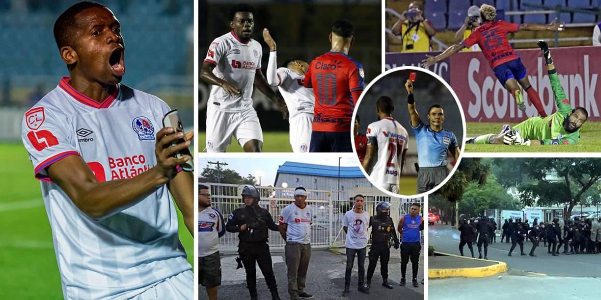 El Olimpia dejó escapar el triunfo contra el Municipal, con el que empató (2-2) en la ida de octavos de final de la Liga Concacaf en Guatemala, en un partido marcado por los incidentes entre barras previo al inicio del juego.