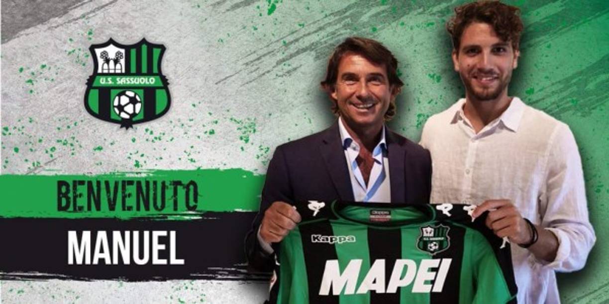 El Sassuolo obtiene la cesión del mediocentro italiano Manuel Locatelli por una temporada por 2.000.000 € con obligación de compra por 10.000.000 €. El jugador llega procedente del AC Milan.