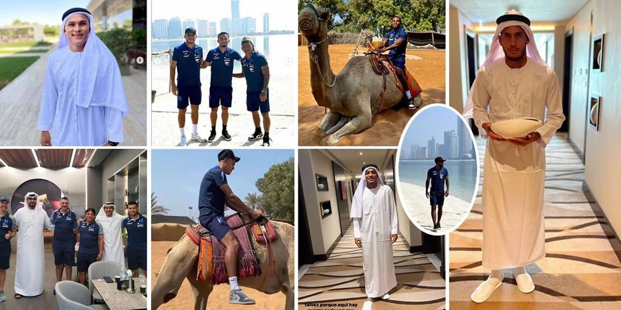 Los futbolistas de la Selección de Honduras aprovecharon su estadía en Abu Dabi, Emiratos Árabes Unidos, donde jugaron un partido amistoso contra Arabia Saudita. Los seleccionados se vistieron como árabes y se divirtieron paseando en camellos.