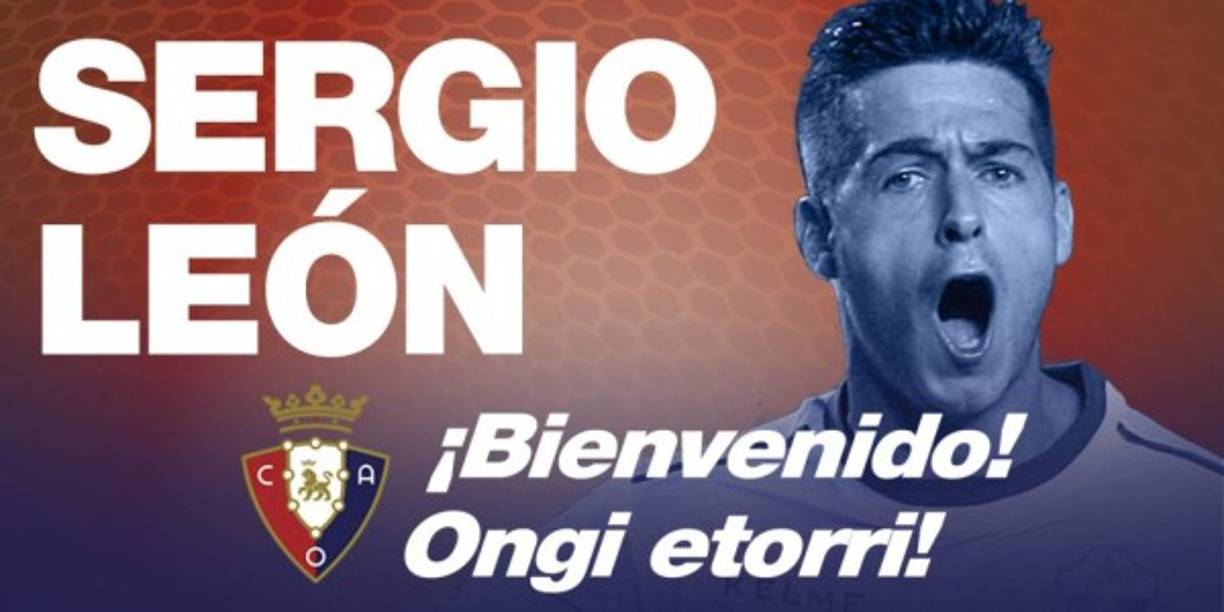 Osasuna ha cerrado finalmente el fichaje del delantero cordobés Sergio León al acordar el pago de 1,7 millones de euros al Elche, aunque la operación queda supeditada a la firma del administrador concursal del club alicantino.