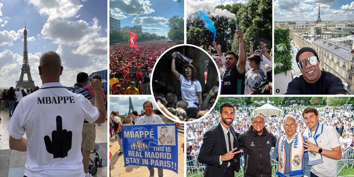 Las imágenes del ambientazo que se ha vivido en París en la previa de la final de la Champions League entre Liverpool y Real Madrid.
