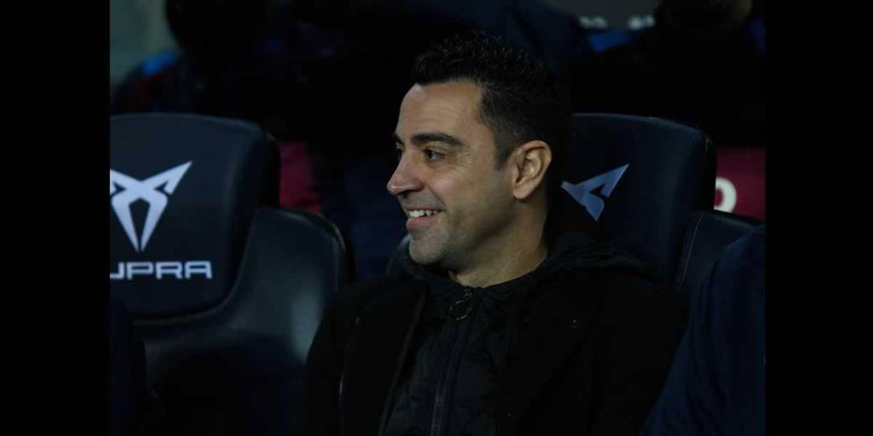 La sonrisa de Xavi en su debut con el Barcelona.
