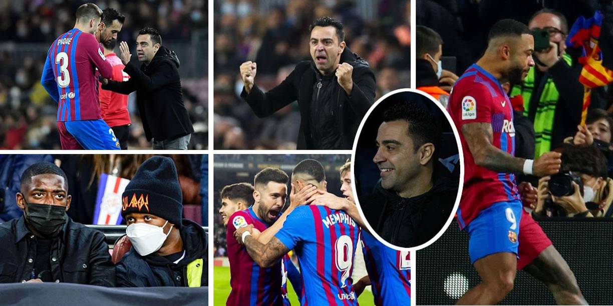 Las imágenes del debut de Xavi Hernández como entrenador del Barcelona con un triunfo (1-0) sobre el Espanyol en la jornada 14 de la Liga Española.