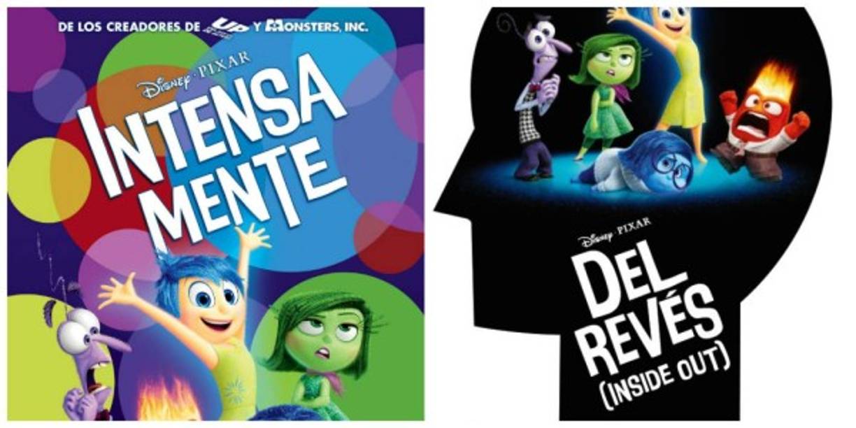 En Latinoamérica: Intensamente.<br/>En España: Del Revés.<br/><br/>De nuevo los españoles se lo toman muy literal, si bien los latinos quisieron armar su propio juego de palabras.