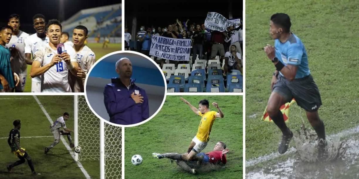 Honduras sumó un nuevo triunfo en la segunda jornada del Premundial Sub-20 de la Concacaf goleando a Jamaica en el lodazal del estadio Morazán. Al país llegó una visita sorpresa para Estados Unidos.