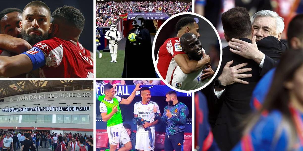 Las imágenes que dejó el derbi madrileño que terminó con triunfo del Atlético (1-0) contra el campeón de la Liga Española, el Real Madrid, en el Wanda Metropolitano.