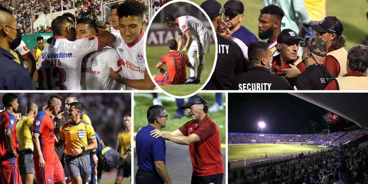 Las imágenes de la clasificación del Olimpia a cuartos de final de la Liga Concacaf tras vencer (1-0) al Municipal de Guatemala en un estadio Nacional Chelato Uclés lleno.