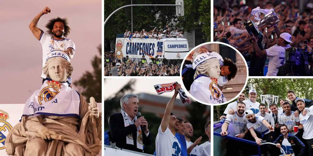 El Real Madrid, que no pudo celebrar hace dos temporadas la consecución de la Liga Española a causa del Covid-19, se reencontró con la diosa Cibeles para celebrar por fin junto a su afición, esta vez su trigésimo quinto título liguero y, de paso, a convencerse en conjunto de remontar el próximo miércoles al Manchester City y alcanzar la final de la Champions League.