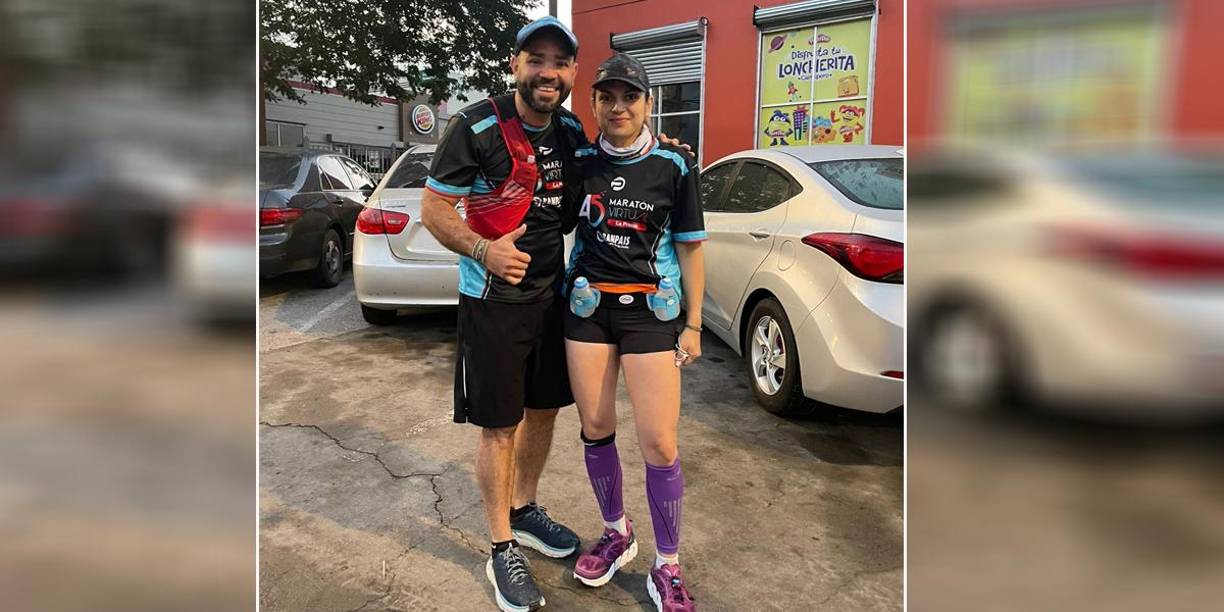 Los atletas que se inscribieron llegaron con sus camisetas e hicieron su recorrido con los diversos kilometrajes y por supuesto tomarse las fotos en el mural oficial de la 45 Maratón virtual de LA PRENSA.