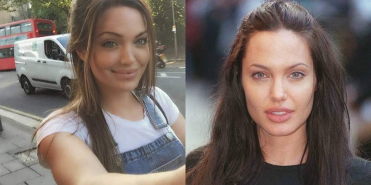 Sus ojos, los labios y los pómulos son las características más notorias, por lo que la hacen ver como la ex de Brad Pitt.<br/>