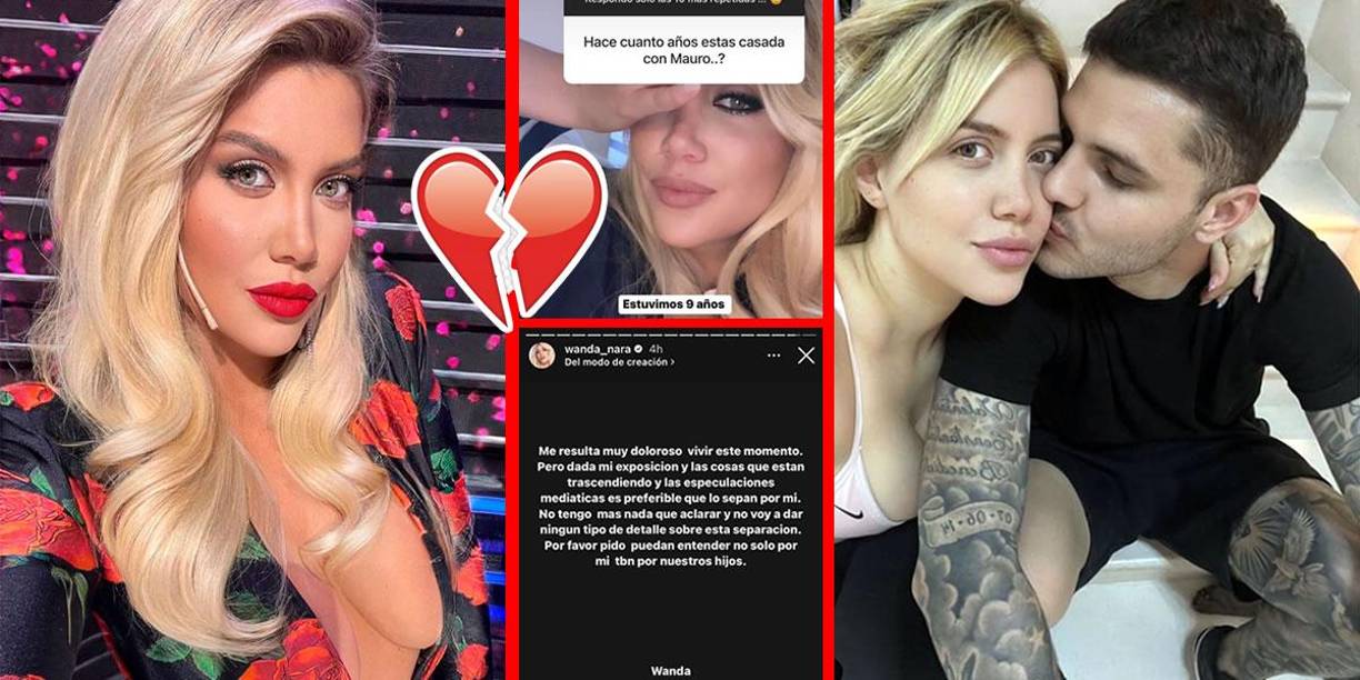 Se venía rumorando desde hace un tiempo y ahora es oficial. Wanda Nara ha confirmado su seperación del futbolista argentino Mauro Icardi, tras nueve años de relación. ¿Qué pasó?