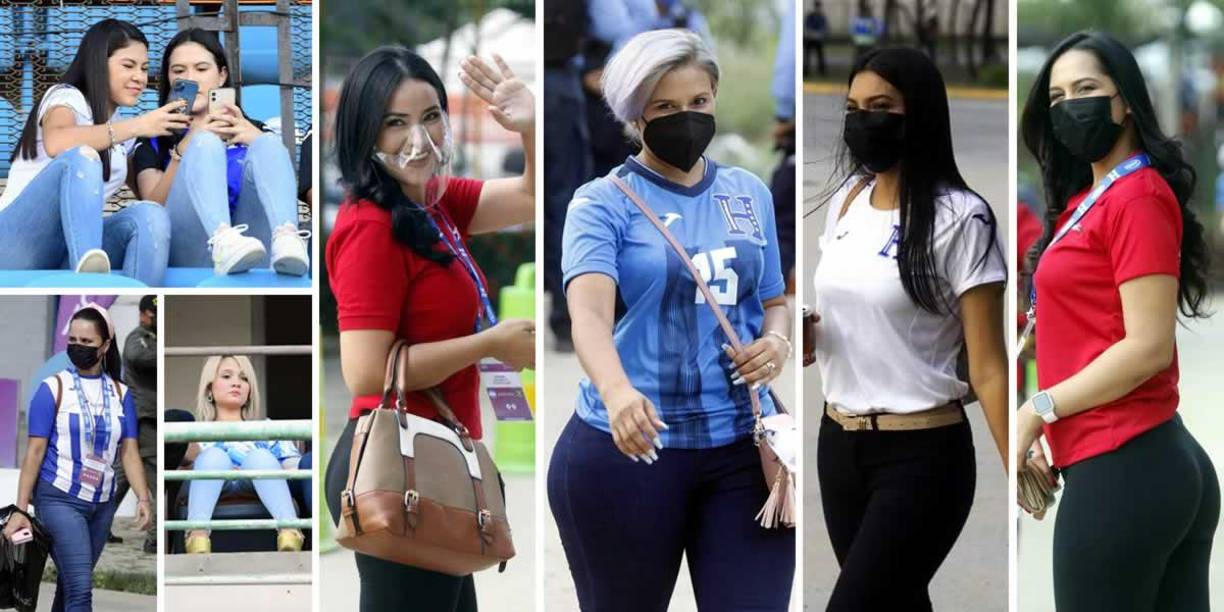 Las lindas chicas que han llegado al estadio Olímpico para apoyar a la Selección de Honduras en el partido contra Jamaica en la eliminatoria de la Concacaf rumbo al Mundial de Qatar 2022.