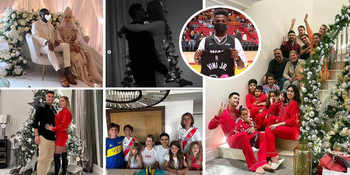 Famosos futbolistas de grandes clubes europeos aprovechan las vacaciones de Navidad para pasar con su familia.