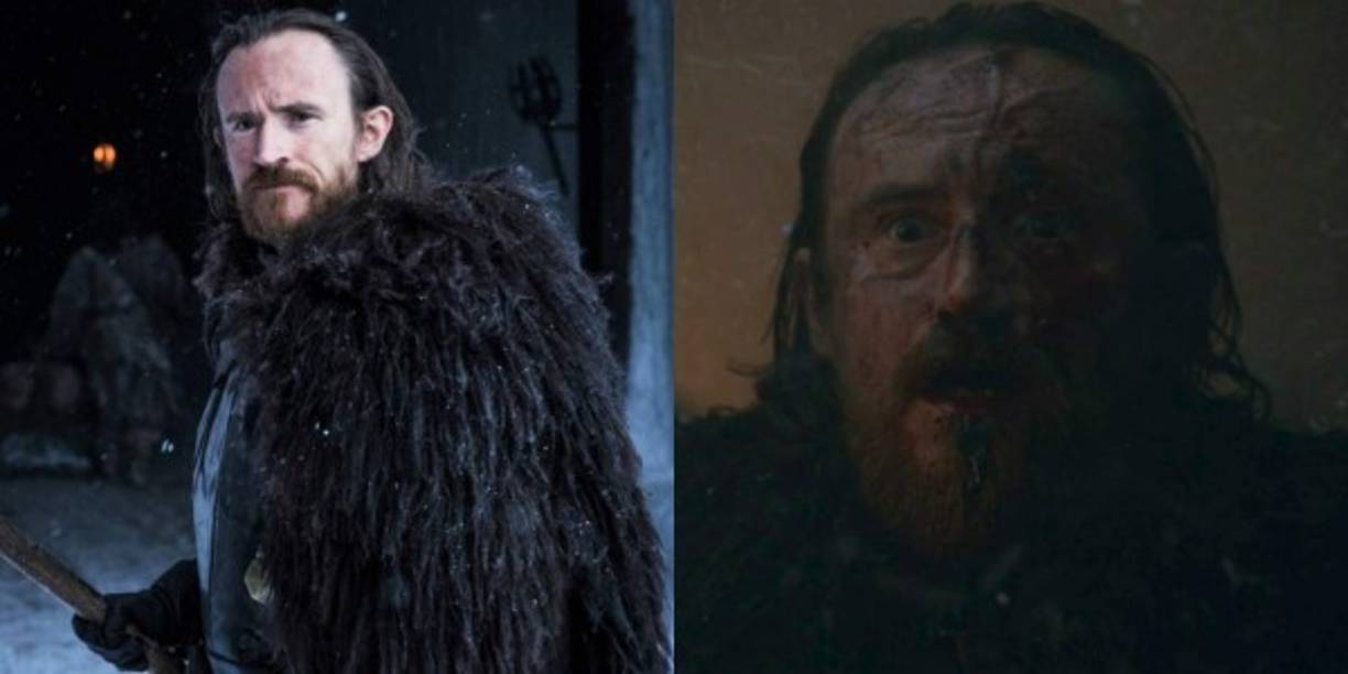 Dolorous Edd<br/><br/>El primer personaje que muerde la nieve es el pobre Dolorous Edd, quien salva a Samwell Tarly de un espectro antes de ser apuñalado en la parte posterior de la cabeza. Un final triste para Dolorous.<br/>