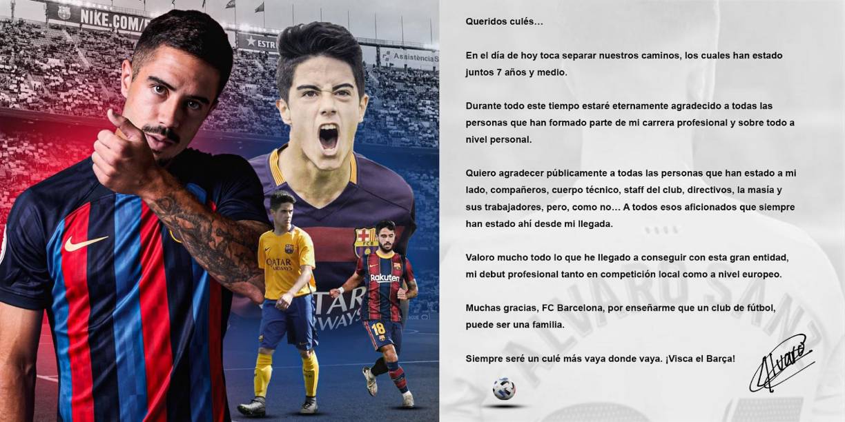 Oficial: Álvaro Sanz, jugador del filial del Barcelona, llegó a un acuerdo para incorporarse cedido al CD Mirandés.