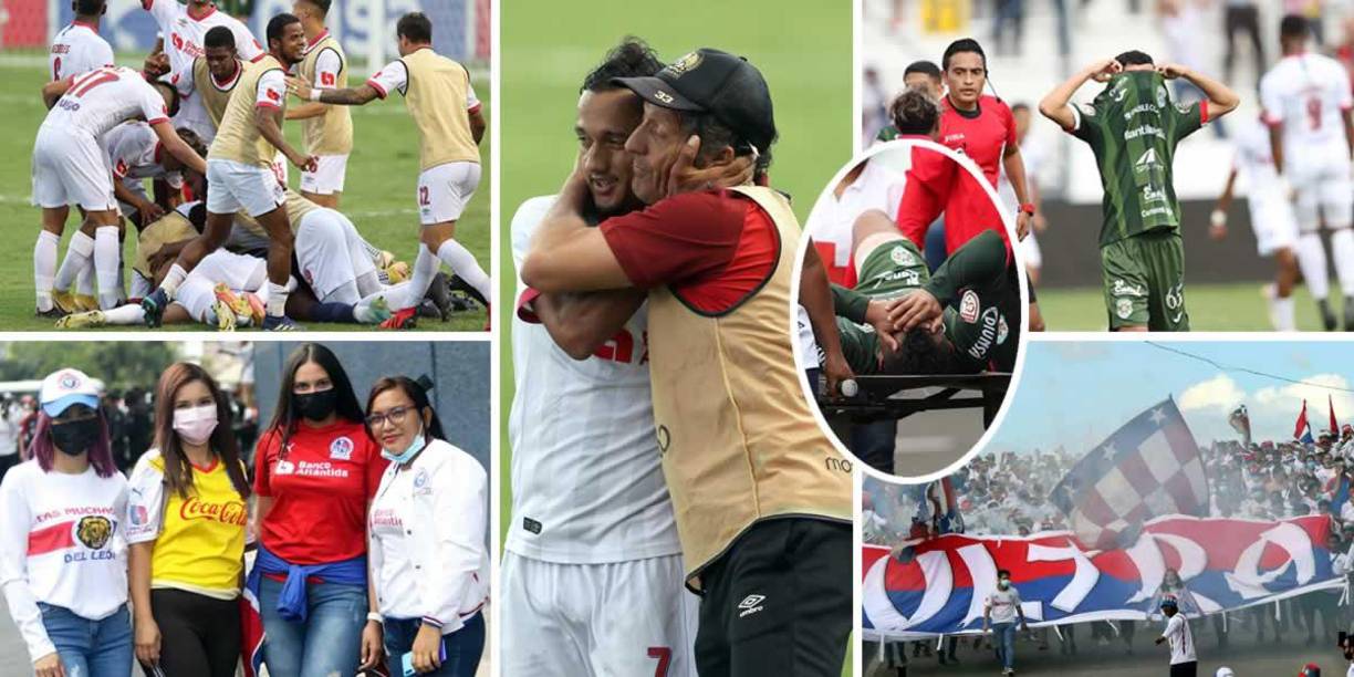 Las imágenes que dejó la remontada del Olimpia (3-0) contra el Marathón en el estadio Nacional para clasificar a las semifinales del Torneo Apertura 2021.