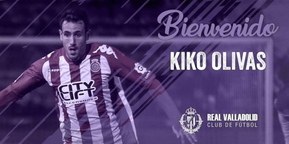 El central Kiko Olivas, procedente del Girona, ya posa con su nueva camiseta del Valladolid y ya ha entrenado con su nuevo club.