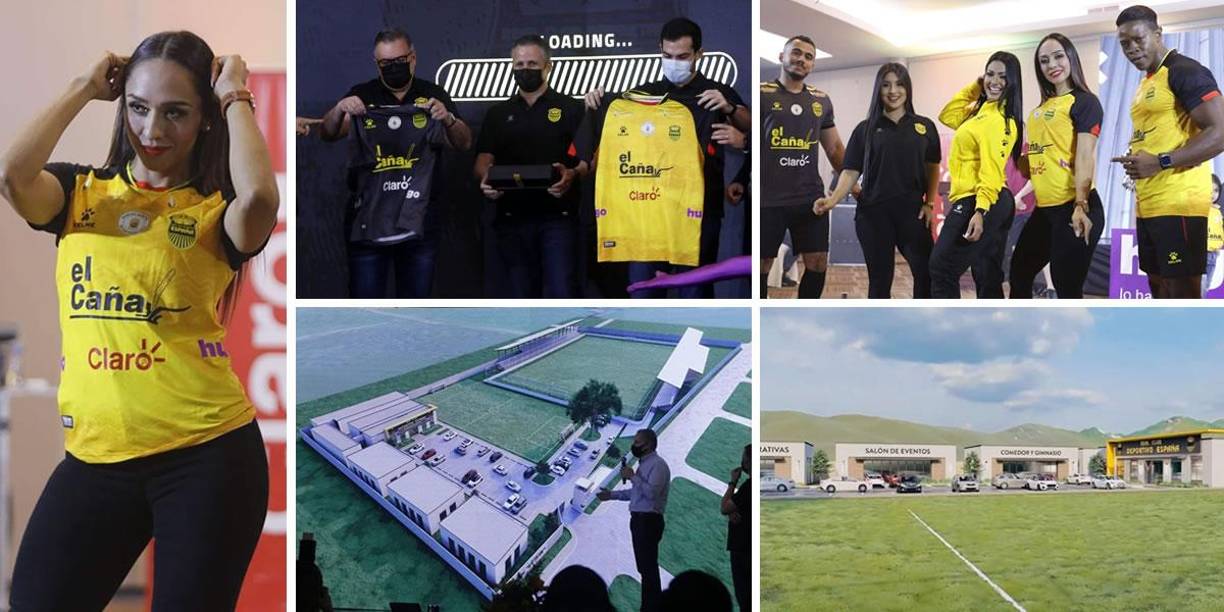 El Real España desveló su nueva equipación para la temporada 2021-2022 y también se presentó el proyecto de remodelación que realizarán a la sede del club aurinegro.