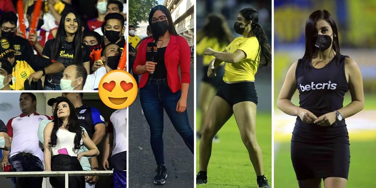 Las bellas chicas que fueron sensación en el estadio Morazán durante la Gran Final del Torneo Apertura 2021 entre Real España y Olimpia.