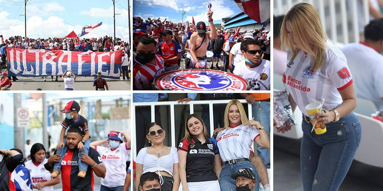 Las imágenes del ambiente que se ha vivido minutos antes del clásico Olimpia-Real España en el estadio Nacional Chelato Uclés de Tegucigalpa. La Ultra Fiel armó su show.