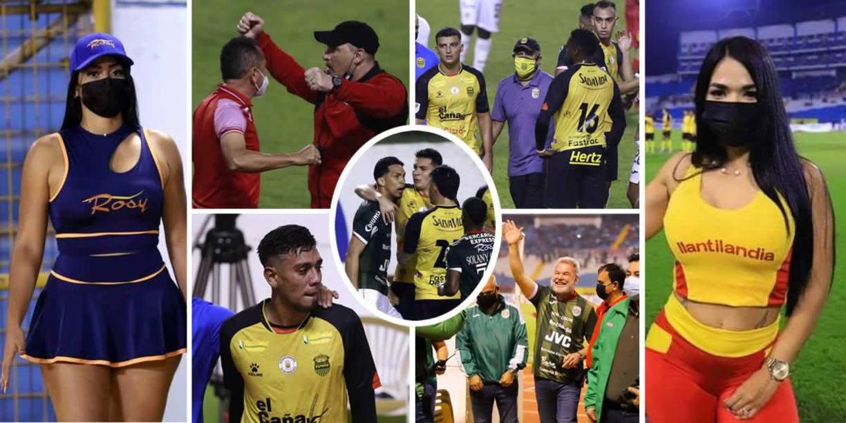 Las imágenes del derbi sampedrano que le ganó el Marathón (2-0) al Real España en el estadio Olímpico por la cuarta jornada del Torneo Clausura 2022 de la Liga Nacional del fútbol hondureño.