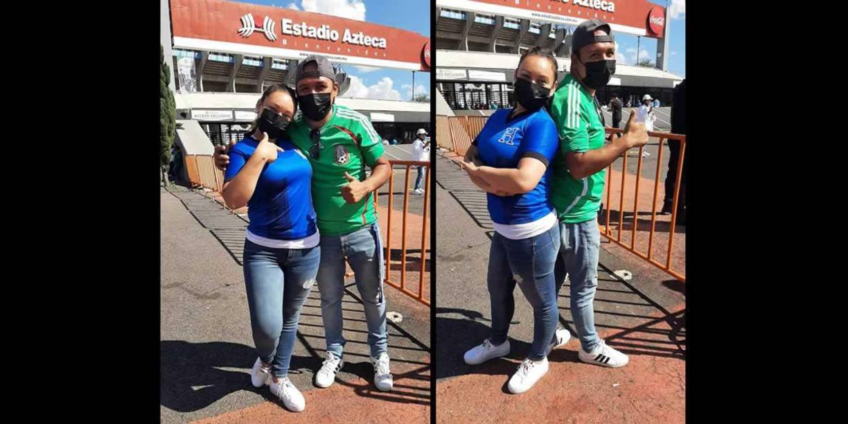 Catrachos presentes en el Azteca para apoyar a Honduras ante México