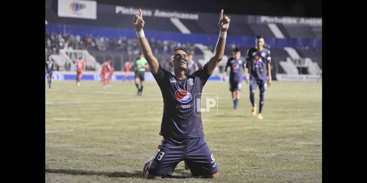 La goleada del Motagua la selló Diego Rodríguez con el quinto gol.