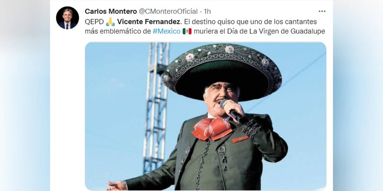 Vicente Fernández se encontraba hospitalizado desde el 9 de agosto de este año tras sufrir una caída.