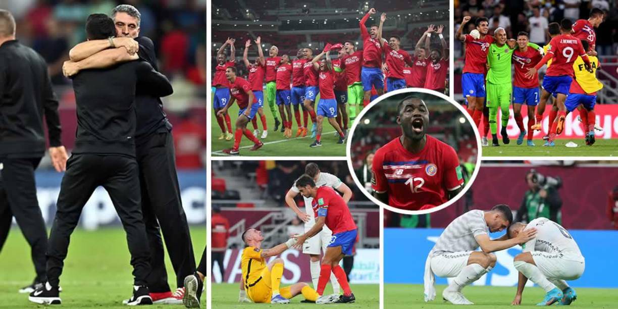 Las imágenes de la celebración de Costa Rica tras vencer (1-0) a Nueva Zelanda en el repechaje intercontinental y clasificar al Mundial de Qatar 2022. 