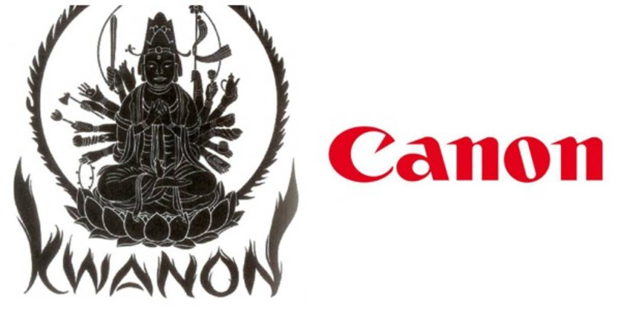 El logo de esta compañía representaba originalmente a una diosa del budismo, hasta que en 1935 la compañía japonesa cambio su nombre al que tiene en la actualidad: CANON.<br/>El diseño actual del logo se estrenó por primera vez en 1956.