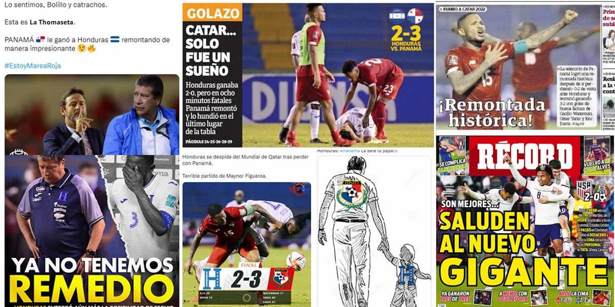 Así reportaron los medios en la Concacaf tras la estrepitosa derrota que sufrió Honduras ante Panamá y que dejó al equipo del ‘Bolillo‘ Gómez al borde de la eliminación del Mundial de Qatar 2022.