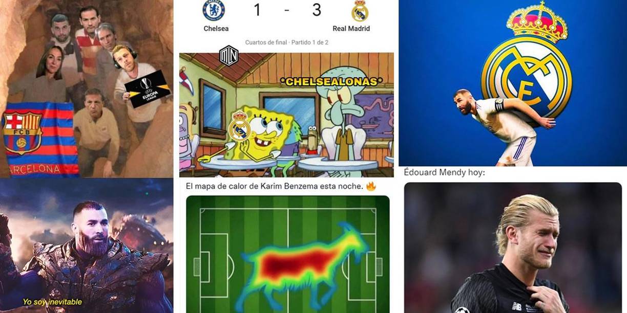 Los divertidos memes que ha dejado la victoria del Real Madrid contra el Chelsea en la ida de cuartos de final de la Champions League. El gran protagonista es Karim Benzema y también se acuerdan del Barcelona.