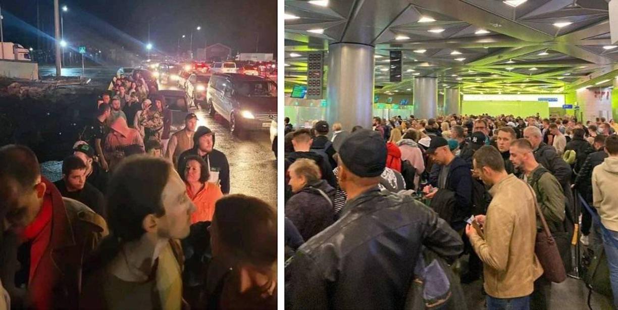 Miles de hombres rusos intentan salir desesperadamente del país para evitar ser convocados a la movilización parcial decretada la víspera por el presidente ruso, Vladímir Putin, que entró en vigor este jueves.