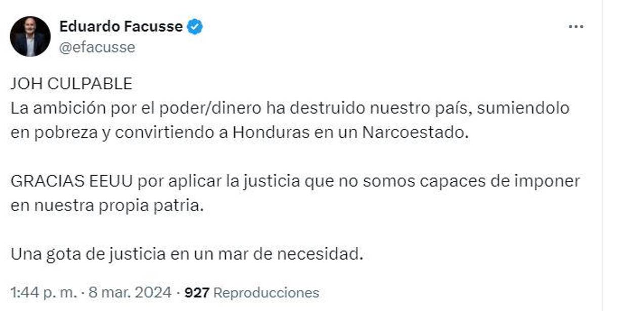 Eduardo Facussé, empresario hondureño. 