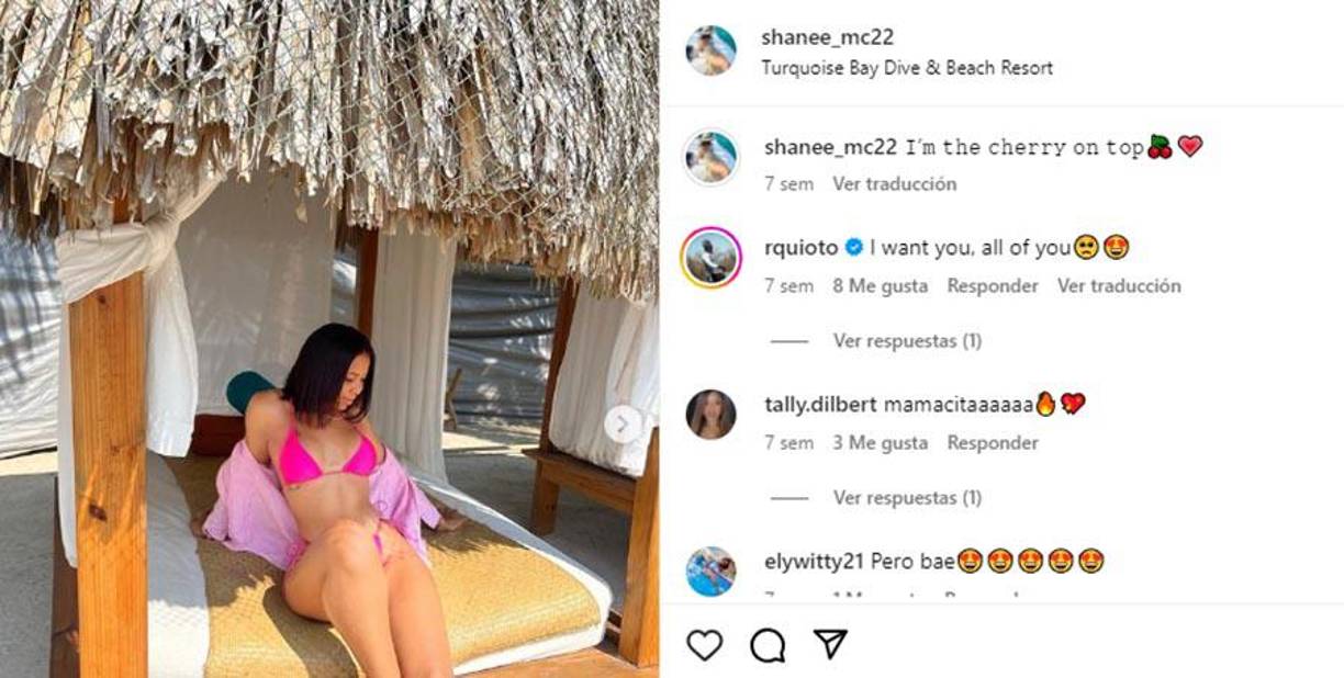 Otro de los comentarios que le ha dejado Romell Quioto a su novia en Instagram. 