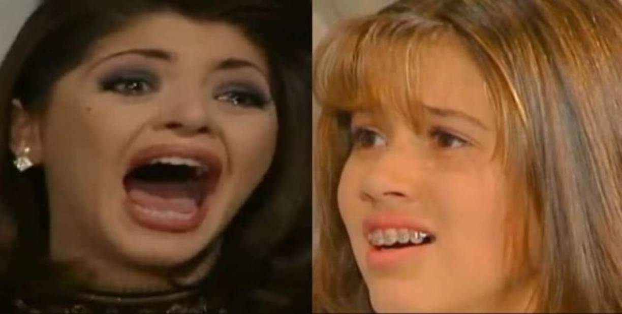 Soraya Montenegro (Itatí Cantoral) encuentra a su amado Nandito (Osvaldo Benavides) besando a Alicia (Yuliana Peniche), conocida mundialmente como “la maldita lisiada”.