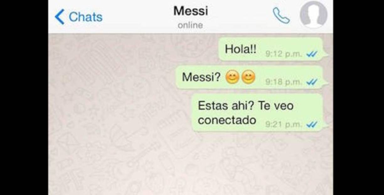 Otro mensaje que se burla de Inés, Messi no contestó.