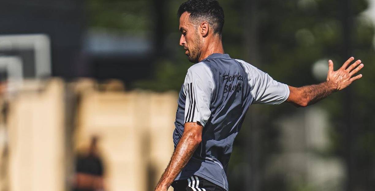 Sergio Busquets también realizó su primer entrenamiento como jugador del Inter Miami.