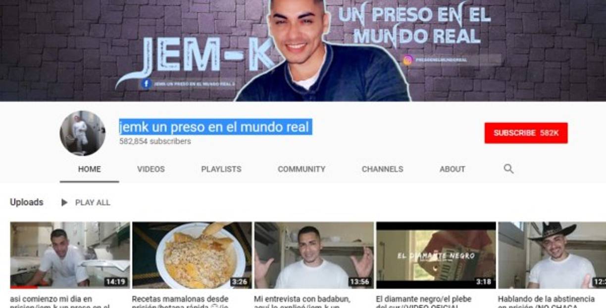 Desde prisión le surgió el deseo de dar a conocer cómo era vivir en una prisión de EEUU, <br/>así surgió su programa 'JEM-K un preso en el mundo real' que acumula más 806,026 mil suscriptores en la plataforma de música.