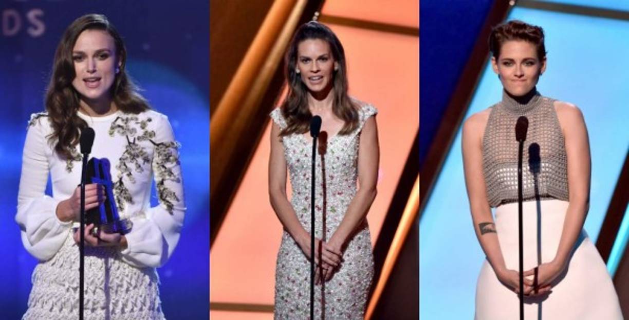 Keira Knightley, Hilary Swank y Kristen Stewart.