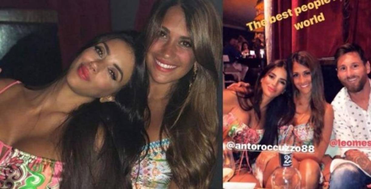Antonella Roccuzzo, esposa del crack argentino Lionel Messi, se reencontró en Ibiza con su mejor amiga Daniella Semaan, esposa del futbolista español Cesc Fabregas. FOTO INSTAGRAM.