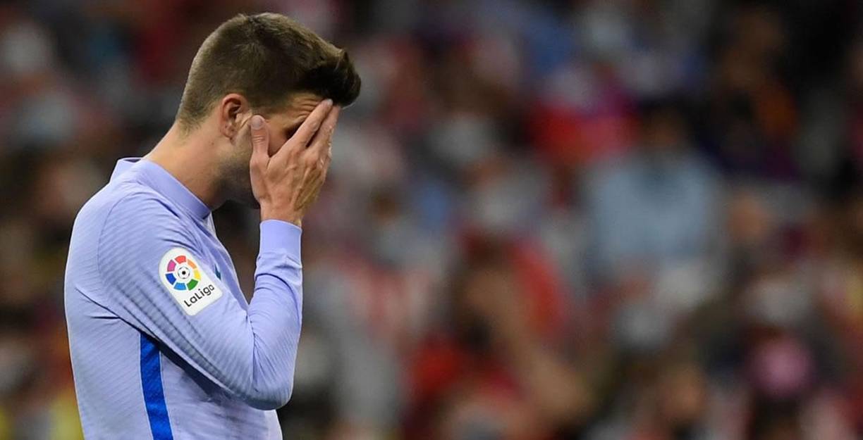 La tristeza de Piqué en el Wanda.