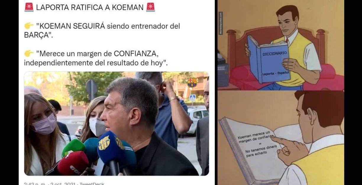 Los memes se burlan del Barcelona y Koeman tras perder ante Atlético