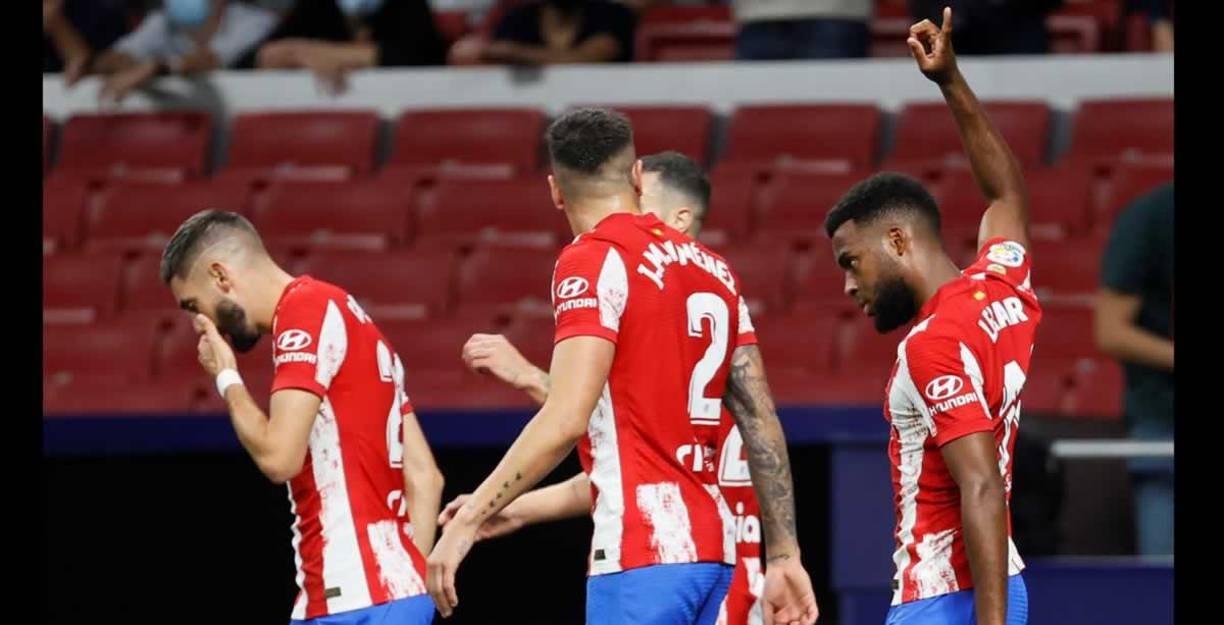 Thomas Lemar celebrando su golazo contra el Barcelona.