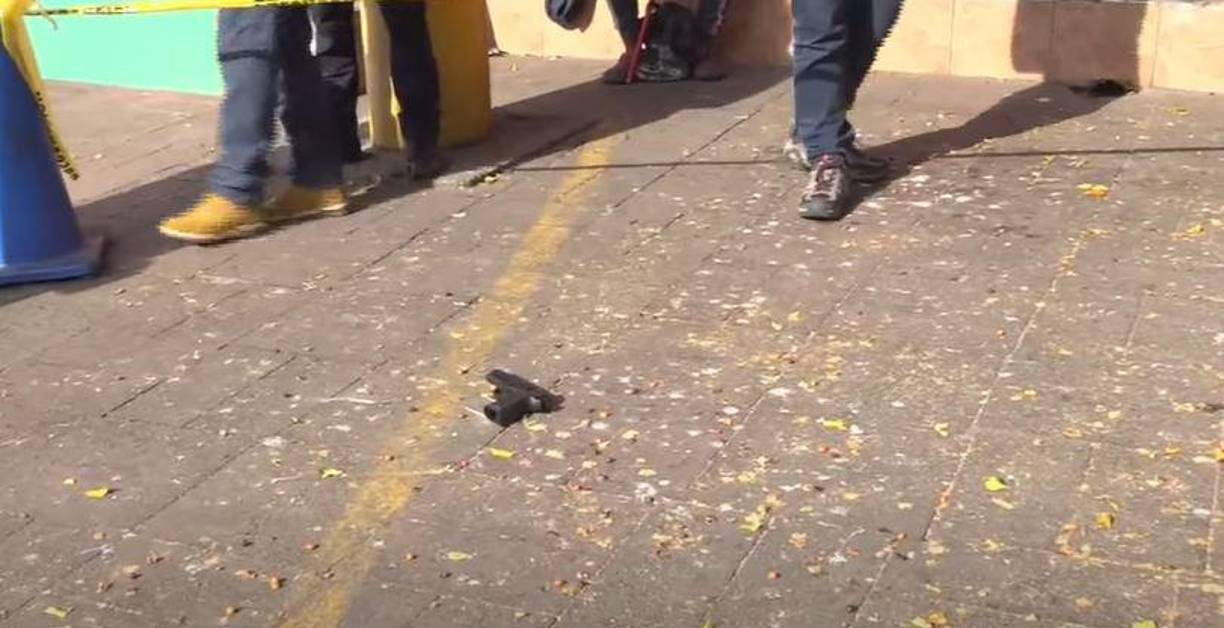 Testigos afirmaron que el malhechor fue herido y hasta derramó gotas de sangre en el suelo.