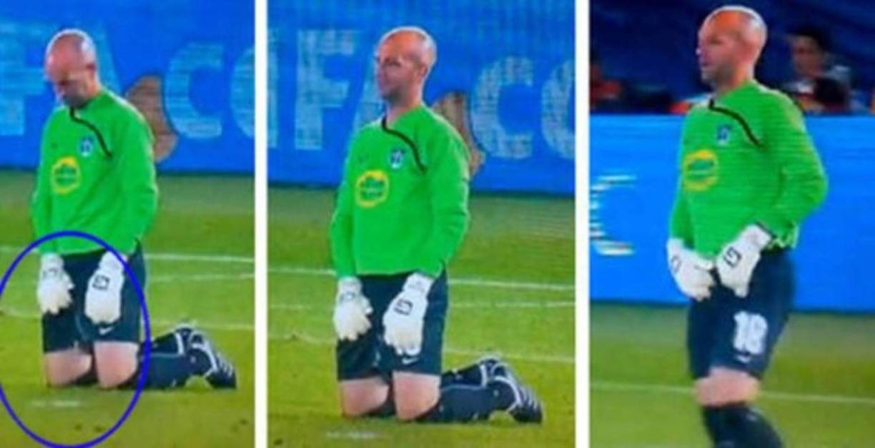 Paul Gothard: En el Mundial de Clubes disputado en 2009, el guardameta inglés del Auckland City, se arrodilló en su área para orinar durante el partido que disputó su equipo ante el TP Mazembe, unas imágenes que marcaron aquel trofeo que se terminó llevando el FC Barcelona.