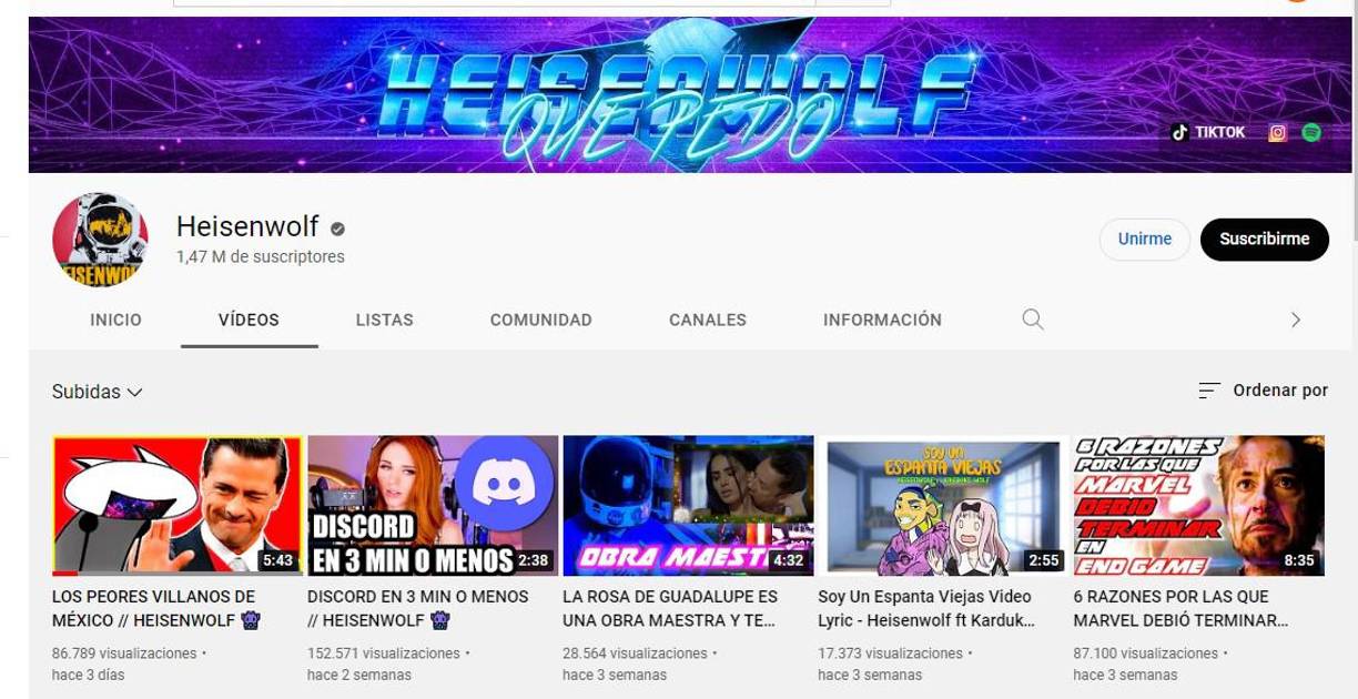 La fama le llegó con sus contenidos. El mexicano creó una serie de videos titulados “3 MIN O MENOS,” en los que resume programas de televisión, películas y juegos. Esto le ha ayudado a sumar más de 168 millones de reproducciones en sus vídeos.